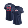 Women's Clayton Kershaw Navy USA Baseball 2023 World Baseball Classic Name and Number T-shirt