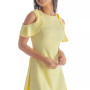 Women's Cold Shoulder A-Line Above the Knee Dress
