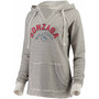 Women's Cream Gonzaga Bulldogs Striped French Terry V-Neck Hoodie