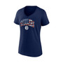 Women's Branded Navy Pittsburgh Steelers Team Banner Wave V-Neck T-shirt