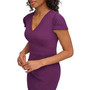 Petite Tulip-Sleeve V-Neck Sheath Dress