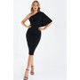 Scuba Crepe One Shoulder Midi Dress - Women