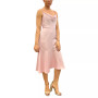Women's Cowlneck Sleeveless Satin Midi Dress