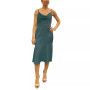 Women's Cowlneck Sleeveless Satin Midi Dress