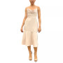 Women's Cowlneck Sleeveless Satin Midi Dress