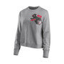 Women's Heathered Gray Houston Rockets Patch Applique Pullover Sweatshirt