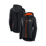 Women's Branded Black Anaheim Ducks Authentic Pro Rink Full-Zip Hoodie
