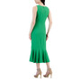 Women's Side-Ruffle Sleeveless Midi Dress