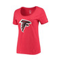 Women's Red Atlanta Falcons Primary Scoop Neck T-shirt