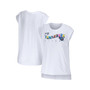 Women's White Tennessee Titans Greetings From Muscle T-shirt