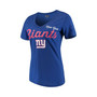 Women's Royal New York Giants Post Season V-Neck T-shirt