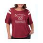 Women's Burgundy Washington Commanders Plus Size Curve Touchdown Half Sleeve T-shirt