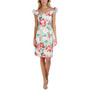 Women's Printed Ruffle-Sleeve Sheath Dress