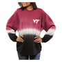 Women's Maroon Virginia Tech Hokies Ombre Long Sleeve Dip-Dyed