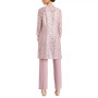 Petite 3-Pc. Sequined-Lace Jacket, Top & Pants
