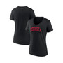 Women's Branded Black Georgia Bulldogs Basic Arch V-Neck T-shirt