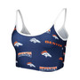 Women's Navy Denver Broncos Breakthrough Allover Knit Lounge Bralette