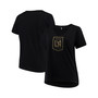 Women's 5th & Ocean by Black LAFC Plus Size Athletic Baby V-Neck T-shirt