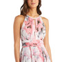 Floral-Print Keyhole Gown