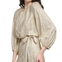Petite Metallic Animal-Print Blouson Dress
