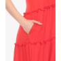 Women's Scoop Neck Tiered Midi Dress
