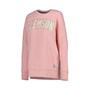 Women's Pink Clemson Tigers La Jolla Fleece Pullover Sweatshirt