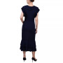Women's Short Flutter Sleeve Ruffle Neck Dress