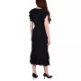 Women's Short Flutter Sleeve Ruffle Neck Dress