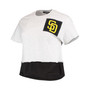 Women's Gray San Diego Padres Cropped T-shirt