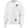 Women's White Brooklyn Nets Camila Crew Pullover Sweatshirt