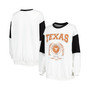 Women's White Texas Longhorns It's A Vibe Dolman Pullover Sweatshirt