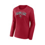 Women's Branded Red Tampa Bay Buccaneers Plus Size Measure Distance Scoop Neck Long Sleeve T-shirt