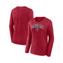 Women's Branded Red Tampa Bay Buccaneers Plus Size Measure Distance Scoop Neck Long Sleeve T-shirt