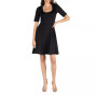 Women's A-Line Dress with Elbow Length Sleeves
