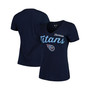 Women's Navy Tennessee Titans Post Season V-Neck T-shirt