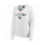 Women's White Houston Texans Victory V-Neck Pullover Sweatshirt