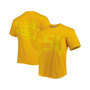 Women's Gold LSU Tigers Vintage-Like Tubular Hyper Bright 2-Hit Cropped T-shirt