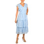 Women's V-Neck Flutter-Sleeve Tiered Dress