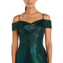 Petite Off-The-Shoulder Metallic Gown
