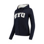 Women's Stadium Athletic Navy BYU Cougars Arched Name Full-Zip Hoodie