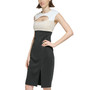 Women's Cutout Colorblocked Sheath Dress