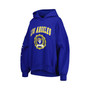 Women's Royal Los Angeles Rams Becca Drop Shoulder Pullover Hoodie