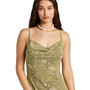 Juniors' Last Dance Cowlneck Midi Slip Dress