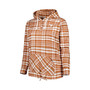 Women's Texas Orange, White Texas Longhorns Plus Size Mainstay Plaid Henley Raglan Pullover Hoodie