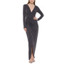 Women's Metallic-Threaded Evening Gown