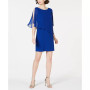 Rhinestone-Trim Chiffon Popover Dress