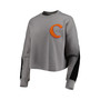 Women's Gray Clemson Tigers Back To Reality Colorblock Pullover Sweatshirt
