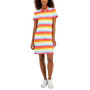 Women's Short Sleeve Rainbow Polo Dress