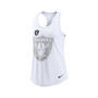 Women's White Las Vegas Raiders Tri-Blend Scoop Neck Racerback Tank Top