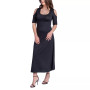 Women's Cut Out Shoulder A-Line Floor Length Dress